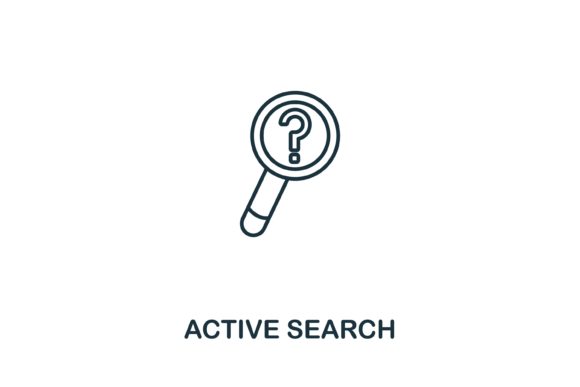 Active Search Icon from SEO Collection: Enhancing Web Design with Purposeful Imagery