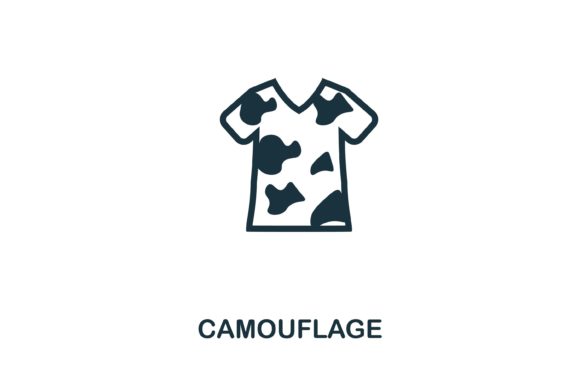 Camouflage Flat Icon: Enhancing Visual Communication in Design Workflows