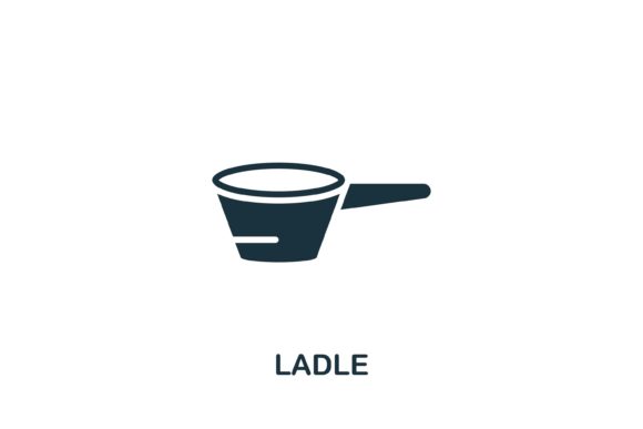 Ladle Icon: A Monochrome Essential for Modern Design Projects