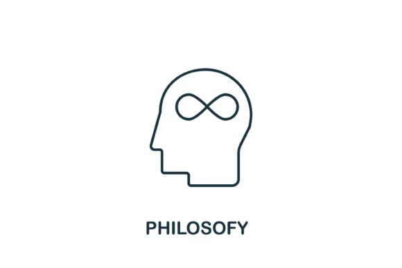 Philosofy Icon from Science Collection: A Simple Line Element for Modern Design