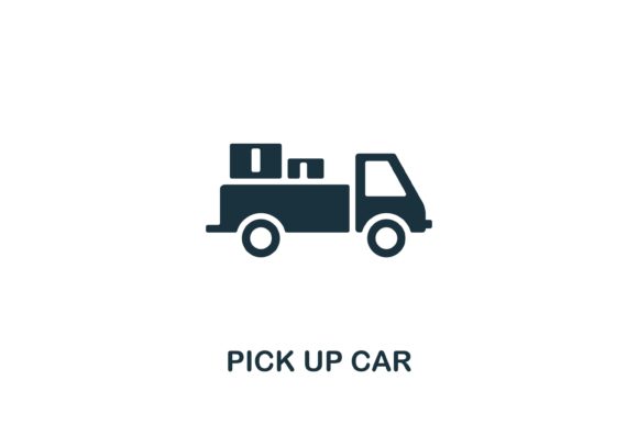 Pick Up Car Icon for Creative Projects