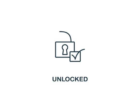 Strategic Use of the Unlocked Icon from Security Collection for Design and Communication