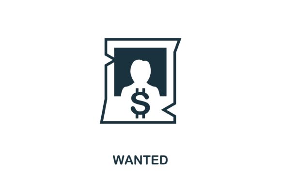 Wanted Icon: A Versatile Design Asset for Professionals